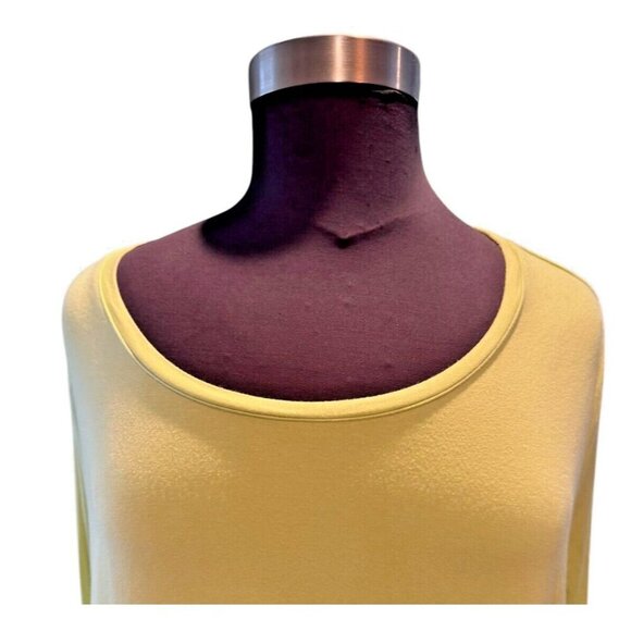 Joan Vass women's‎ (2) Orange & Yellow Long Tabbed Sleeve Tunic Top Size 3X - Picture 7 of 10